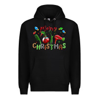 Black merry christmas hair dresser Premium Hoodie - MaliasSmallBusiness