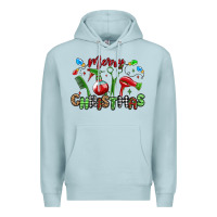 Blue Mist merry christmas hair dresser Premium Hoodie - MaliasSmallBusiness