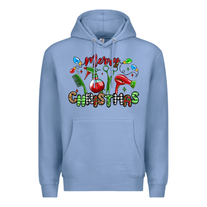 Merry Christmas Hair Dresser Premium Hoodie by MaliasSmallBusiness | Teevron