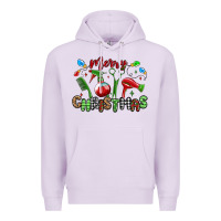 Lilac merry christmas hair dresser Premium Hoodie - MaliasSmallBusiness