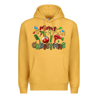 Mustard merry christmas hair dresser Premium Hoodie - MaliasSmallBusiness