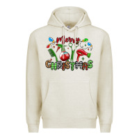 Oatmeal Heather merry christmas hair dresser Premium Hoodie - MaliasSmallBusiness