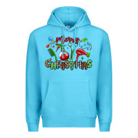 Ocean Blue merry christmas hair dresser Premium Hoodie - MaliasSmallBusiness