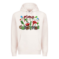 Pale Pink merry christmas hair dresser Premium Hoodie - MaliasSmallBusiness