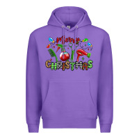 Purple merry christmas hair dresser Premium Hoodie - MaliasSmallBusiness