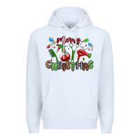 White merry christmas hair dresser Premium Hoodie - MaliasSmallBusiness