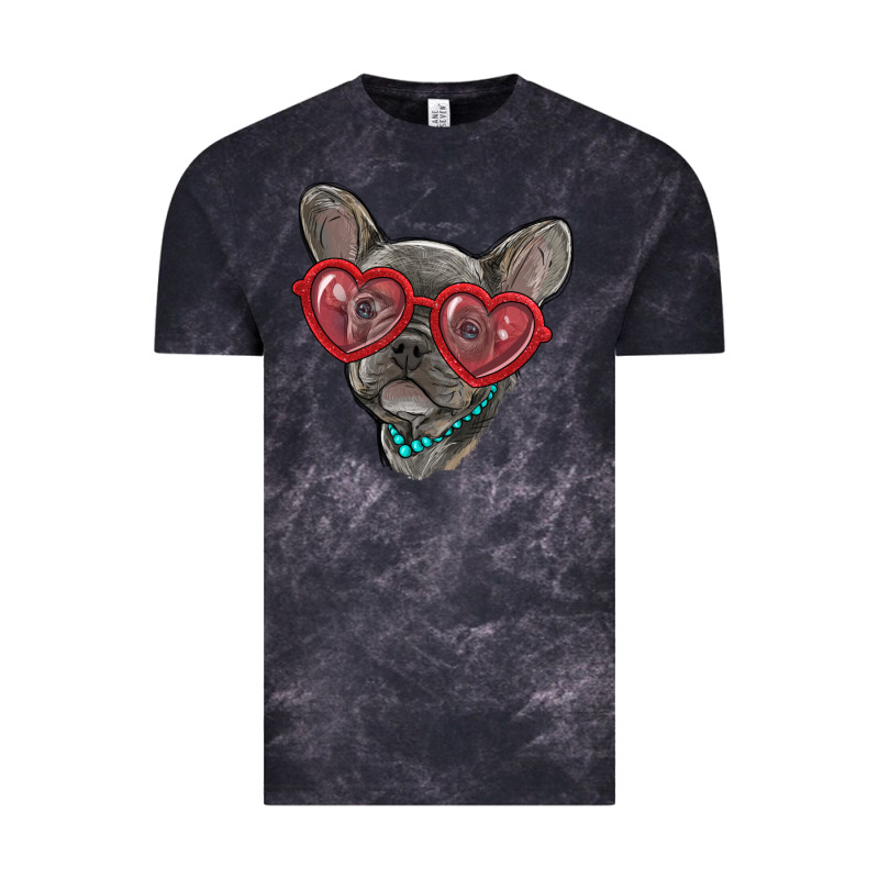 French Bulldog With Love Glasses Vintage Tee by RanaPortraitStore | Teevron