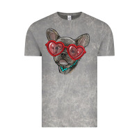 Cloud Rock french bulldog with love glasses Vintage Tee - RanaPortraitStore