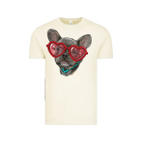 Vintage Arctic french bulldog with love glasses Vintage Tee - RanaPortraitStore