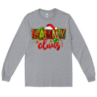 Heather Grey christmas mammy claus Long Sleeve Tee - FaDigitalArtStudio