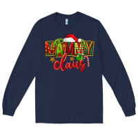 Navy christmas mammy claus Long Sleeve Tee - FaDigitalArtStudio