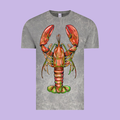 Lobster Vintage Tee Designed By Barkaloodesign