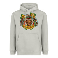 Moon Dust scottish calf sunflowers rainbow Heavyweight Hoodie - BarkalooDesign