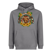Storm scottish calf sunflowers rainbow Heavyweight Hoodie - BarkalooDesign