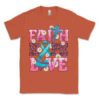 Copper faith hope love  cross and ribbon Classic Tee - HRA Design Shop
