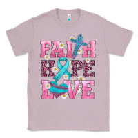 Lilac faith hope love  cross and ribbon Classic Tee - HRA Design Shop