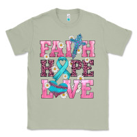 Matcha faith hope love  cross and ribbon Classic Tee - HRA Design Shop