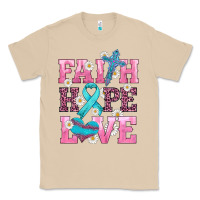 Mushroom faith hope love  cross and ribbon Classic Tee - HRA Design Shop