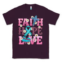 Plum faith hope love  cross and ribbon Classic Tee - HRA Design Shop