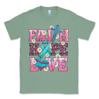 Sage faith hope love  cross and ribbon Classic Tee - HRA Design Shop