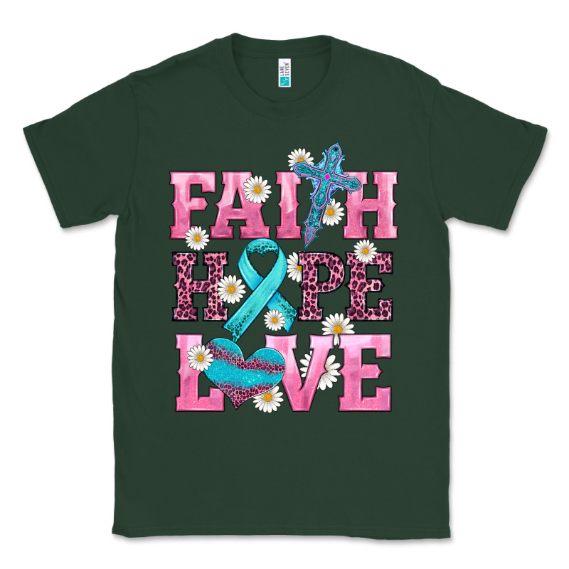 Faith Hope Love  Cross And Ribbon Classic Tee by HRA Design Shop | Teevron