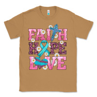 Toasted Coconut faith hope love  cross and ribbon Classic Tee - HRA Design Shop