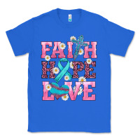True Royal faith hope love  cross and ribbon Classic Tee - HRA Design Shop