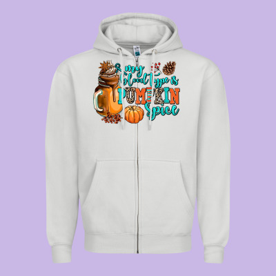 My Blood Type Is Pumpkin Spice Zipper Hoodie Designed By Adodesignshop