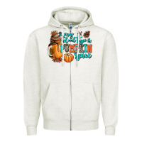 Oatmeal Heather my blood type is pumpkin spice Zipper Hoodie - AdoDesignShop