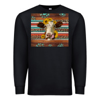 Black western sunflowers gemstone heifer Premium Sweatshirt - Jasminsmagicworld