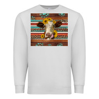 Dove Grey western sunflowers gemstone heifer Premium Sweatshirt - Jasminsmagicworld