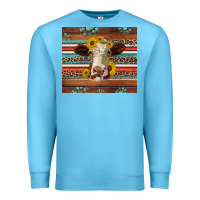 Ocean Blue western sunflowers gemstone heifer Premium Sweatshirt - Jasminsmagicworld