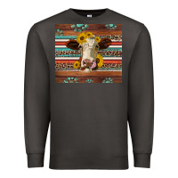 Smoke western sunflowers gemstone heifer Premium Sweatshirt - Jasminsmagicworld