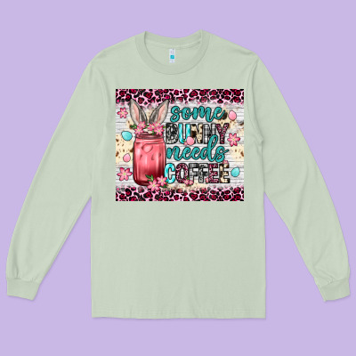 Some Bunny Needs Coffee 20oz Tumbler Long Sleeve Tee Designed By Neo Western
