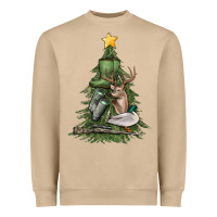 Mushroom hunting christmas tree Heavyweight Sweatshirt - MaliasSmallBusiness