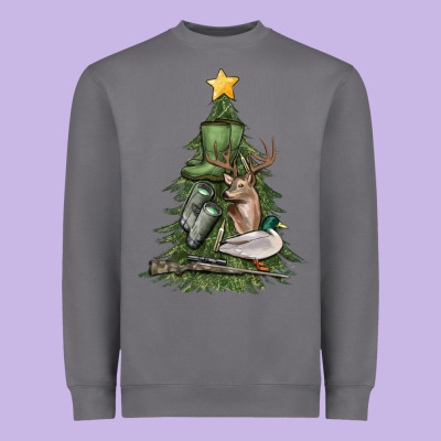 Heavyweight Sweatshirt hunting christmas tree