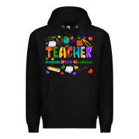 Black teacher crayons kids caffeine Premium Hoodie - NancyCooperArtShop