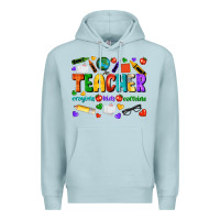 Blue Mist teacher crayons kids caffeine Premium Hoodie - NancyCooperArtShop