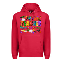 Cardinal teacher crayons kids caffeine Premium Hoodie - NancyCooperArtShop