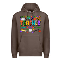 Coffee teacher crayons kids caffeine Premium Hoodie - NancyCooperArtShop