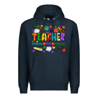 Navy teacher crayons kids caffeine Premium Hoodie - NancyCooperArtShop