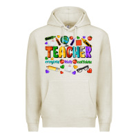 Oatmeal Heather teacher crayons kids caffeine Premium Hoodie - NancyCooperArtShop