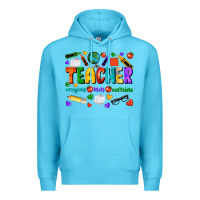 Ocean Blue teacher crayons kids caffeine Premium Hoodie - NancyCooperArtShop