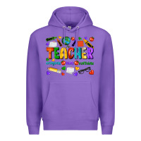 Purple teacher crayons kids caffeine Premium Hoodie - NancyCooperArtShop