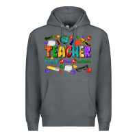 Rock teacher crayons kids caffeine Premium Hoodie - NancyCooperArtShop