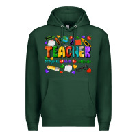 Sports Green teacher crayons kids caffeine Premium Hoodie - NancyCooperArtShop