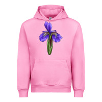 Fuchsia Pink Iris Flower Urban Hoodie - LillyAllenDesigns