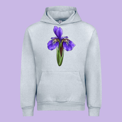 Iris Flower Urban Hoodie Designed By Lillyallendesigns