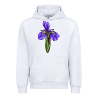 White Iris Flower Urban Hoodie - LillyAllenDesigns