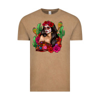 Vintage Coffee mexico girl Vintage Tee - Zillion Design Studio
